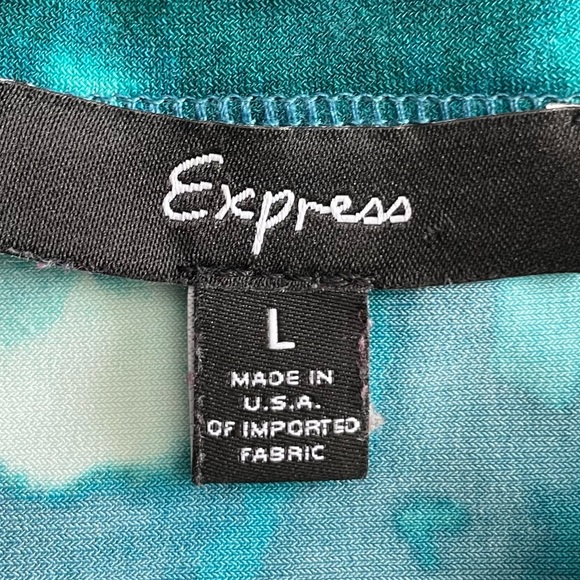 Express Stretchy Close Neck Top Sz L - Picture 9 of 10